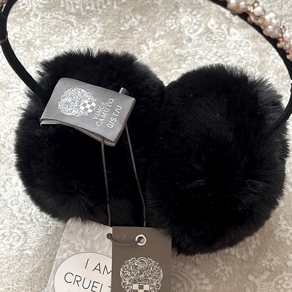 NWT Vince Camuto Faux Fur Earmuffs w/ Embellished Headband & Marcus Adler Gloves main image 16